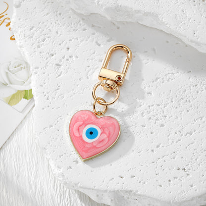 Devil's Eye Handmade Alloy Key Chain In Casual Style, 1 Piece, Perfect For Park Use