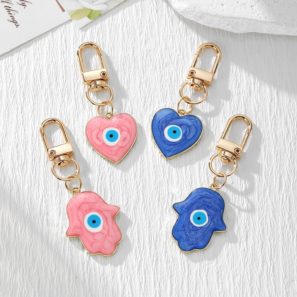 Devil's Eye Handmade Alloy Key Chain In Casual Style, 1 Piece, Perfect For Park Use