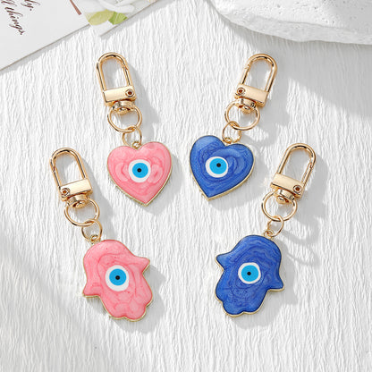 Devil's Eye Handmade Alloy Key Chain In Casual Style, 1 Piece, Perfect For Park Use
