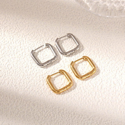 Geometric Earrings For Women Featuring Electroplated 304 Stainless Steel With 18K Real Gold Plated PVD Coating