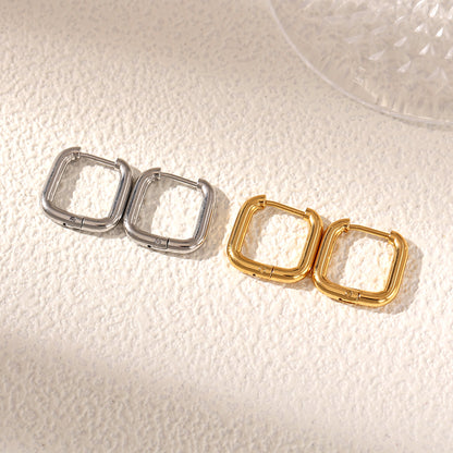 Geometric Earrings For Women Featuring Electroplated 304 Stainless Steel With 18K Real Gold Plated PVD Coating