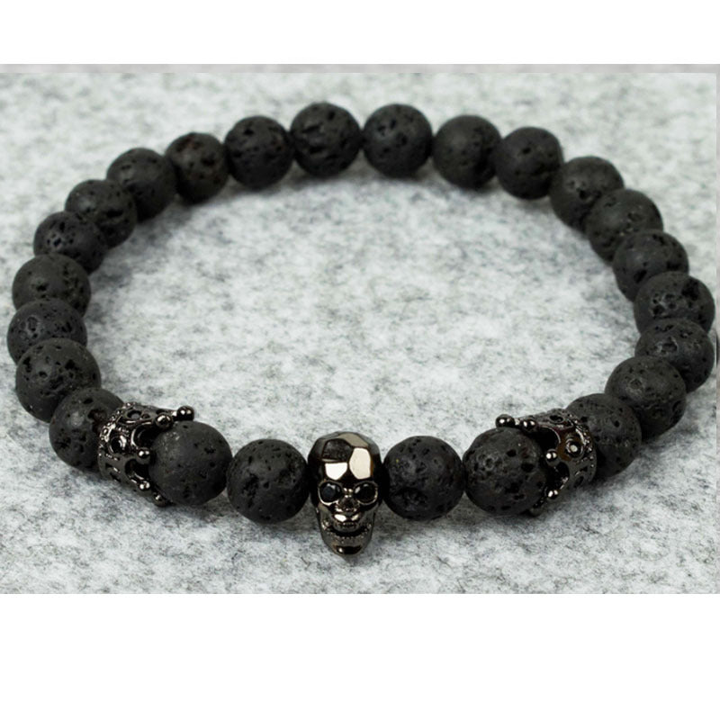 Golden Copper Skull Bracelet Handmade For Men's Fashion Accessories