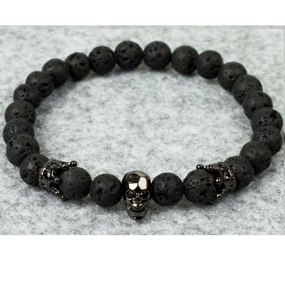 Golden Copper Skull Bracelet Handmade For Men's Fashion Accessories