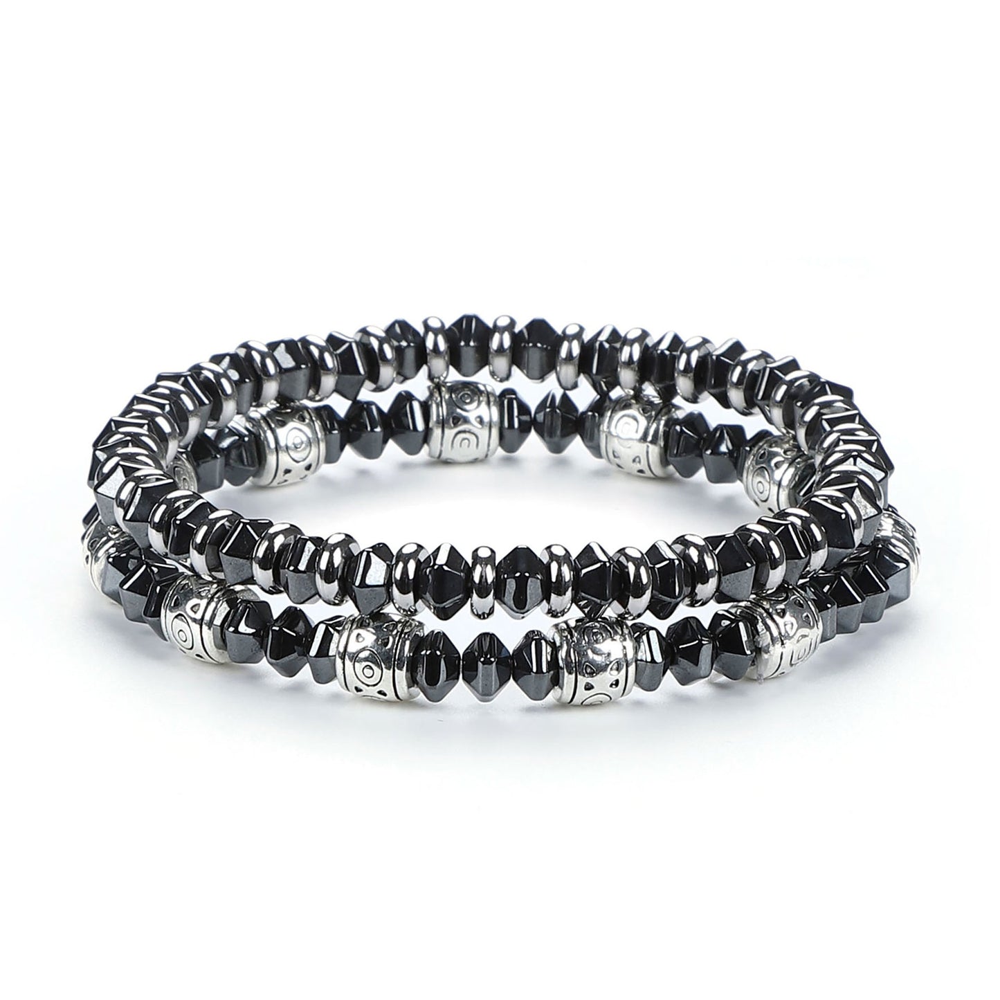 Men's Hip-Hop Cross Bracelet In Black Featuring Durable 304 Stainless Steel