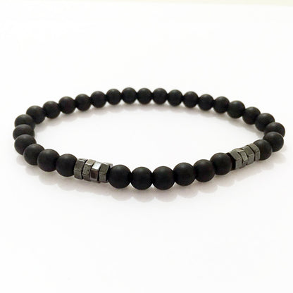Men's Geometric Agate Bracelets Featuring Unique Design In Durable Material