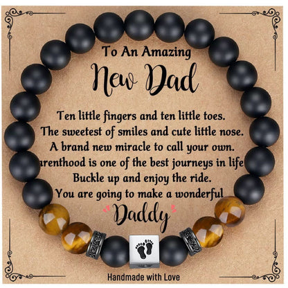 Men's Cross Bracelet In Black Tiger Eye Featuring Elegant Design