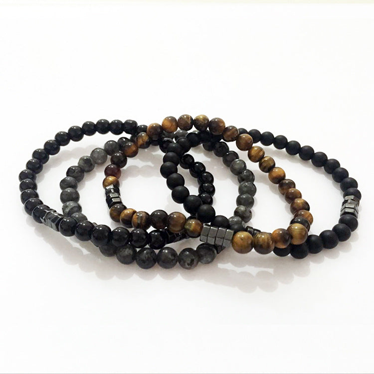 Men's Geometric Agate Bracelets Featuring Unique Design In Durable Material