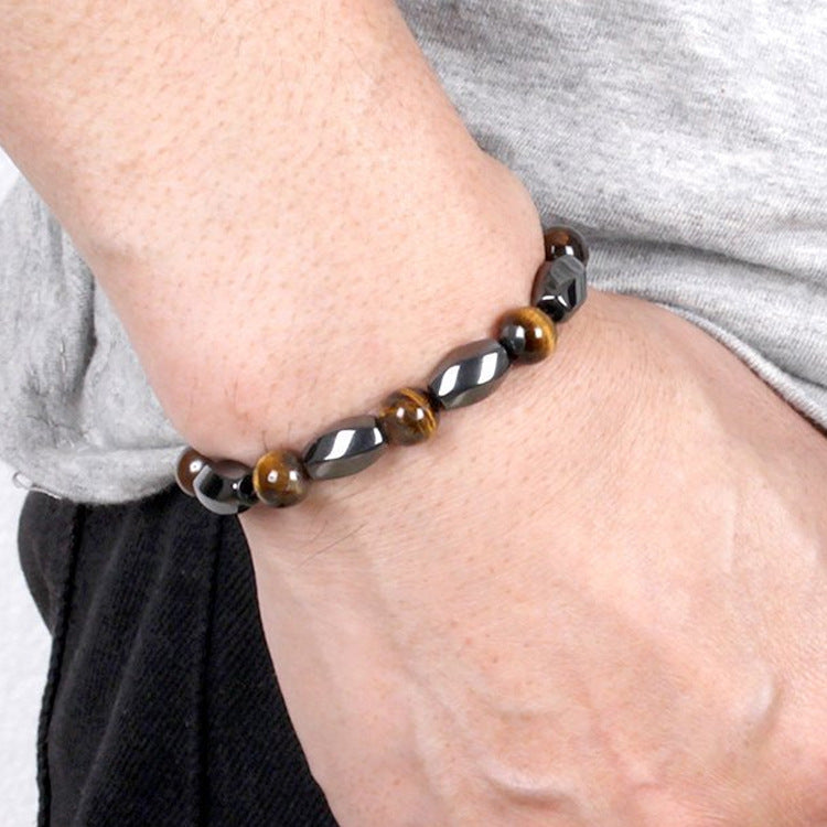 Handmade Tiger Eye Bracelet For Men And Women, Featuring Black Color, 1 Piece