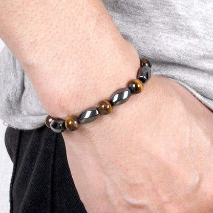 Handmade Tiger Eye Bracelet For Men And Women, Featuring Black Color, 1 Piece