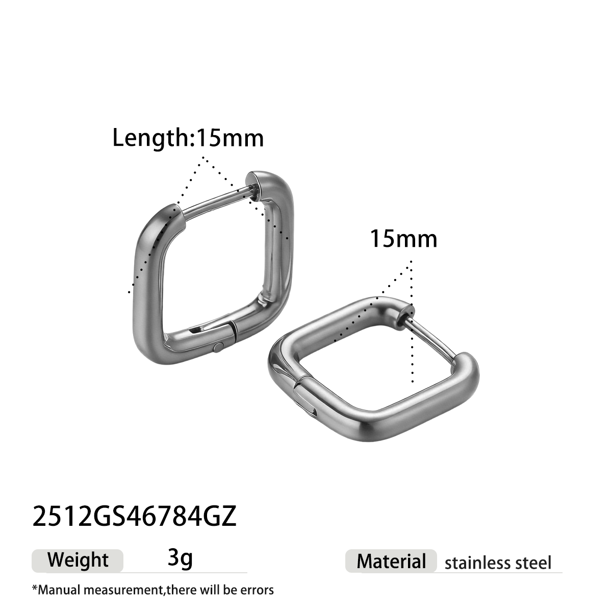 Geometric Earrings For Women Featuring Electroplated 304 Stainless Steel With 18K Real Gold Plated PVD Coating