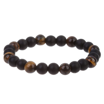 Men's Bracelets In Black And Green Tiger Eye, Stylish Jewelry Accessory