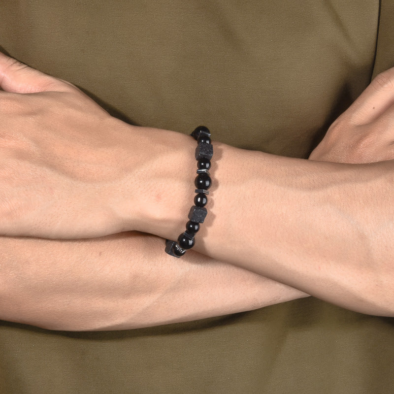 Bracelet Featuring Durable Obsidian Material For Stylish And Unique Wear