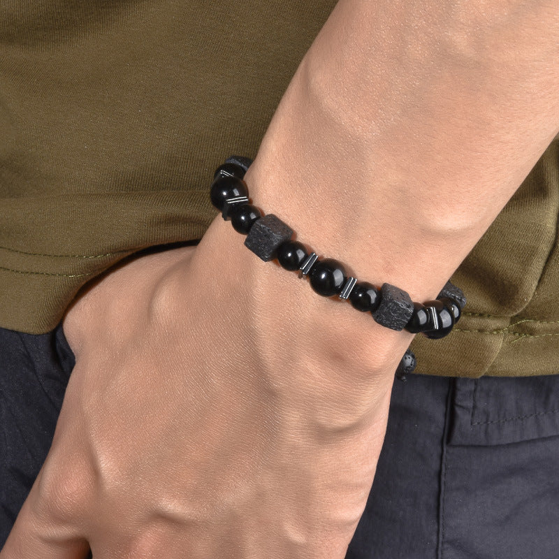 Bracelet Featuring Durable Obsidian Material For Stylish And Unique Wear