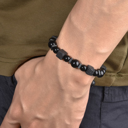 Bracelet Featuring Durable Obsidian Material For Stylish And Unique Wear