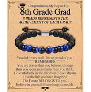 8TH Blue Tiger Eye Braided Card