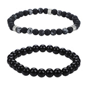 Glossy Black Snowflake Spacer 02