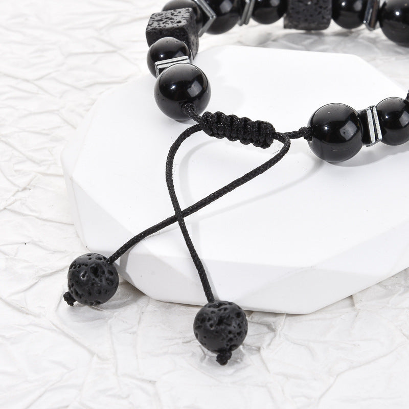 Bracelet Featuring Durable Obsidian Material For Stylish And Unique Wear
