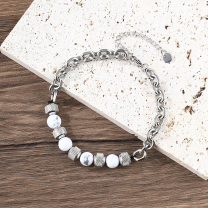 Men's Hip-Hop Cross Bracelet In Black Featuring Durable 304 Stainless Steel