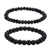 Glossy Black Faceted Beads 02