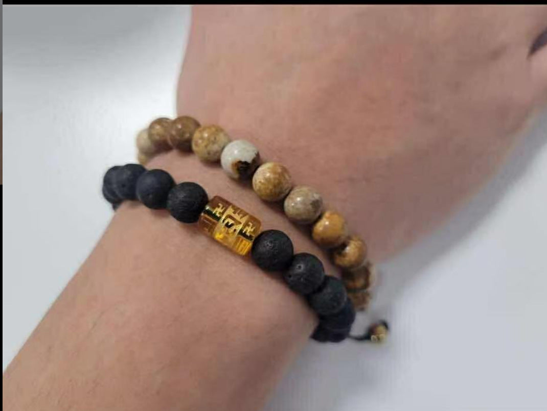 Men's Hip-Hop Cross Bracelet In Black Featuring Durable 304 Stainless Steel