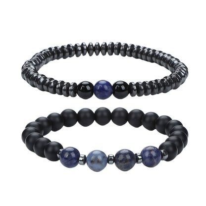 Men's Hip-Hop Cross Bracelet In Black Featuring Durable 304 Stainless Steel