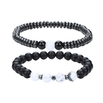 Men's Hip-Hop Cross Bracelet In Black Featuring Durable 304 Stainless Steel