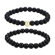 Bright Black Matte Gold Beads 02