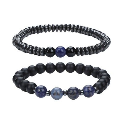 Men's Hip-Hop Cross Bracelet In Black Featuring Durable 304 Stainless Steel