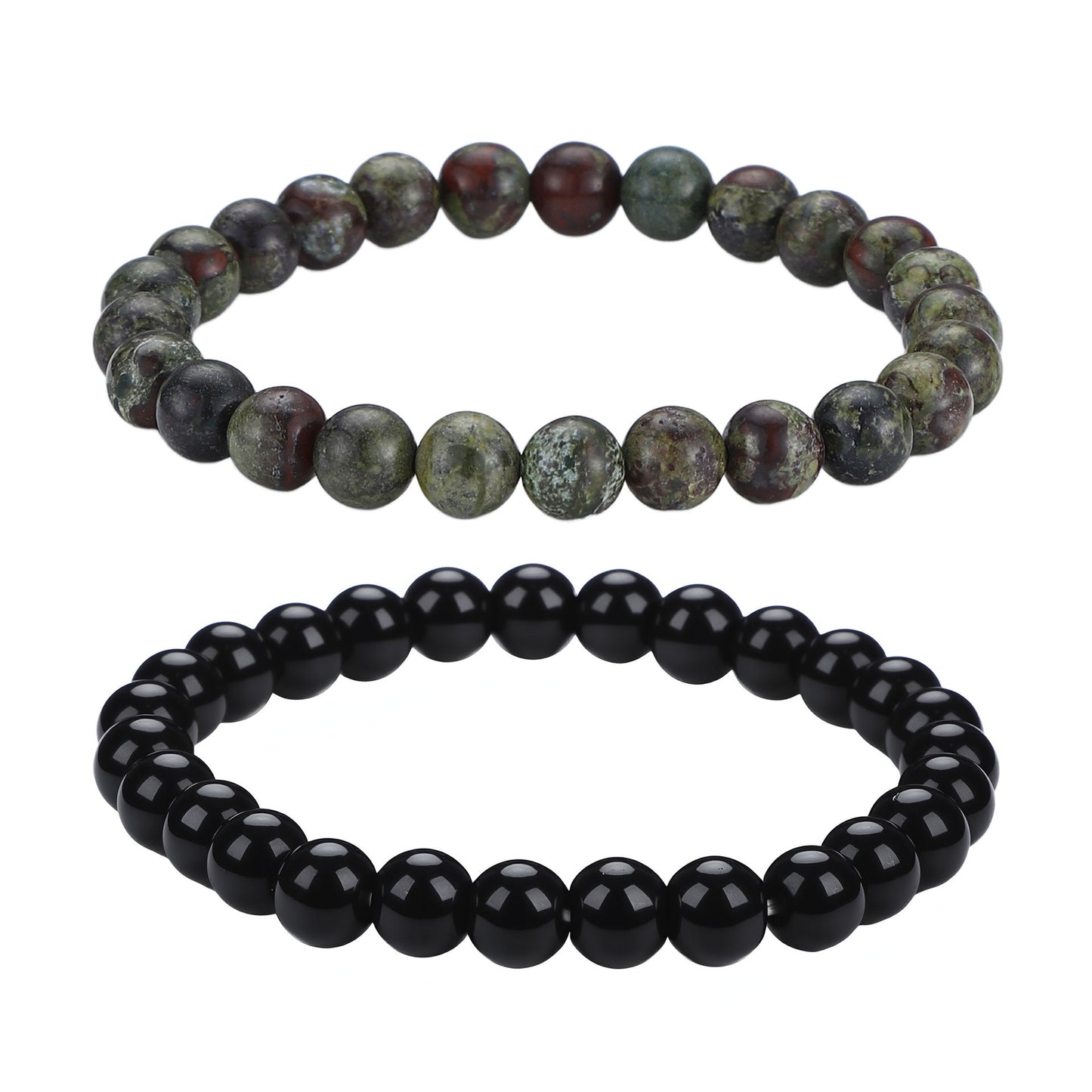 Men's Black Beaded Bracelet Featuring Elegant Beading Craftsmanship