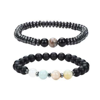 Men's Hip-Hop Cross Bracelet In Black Featuring Durable 304 Stainless Steel