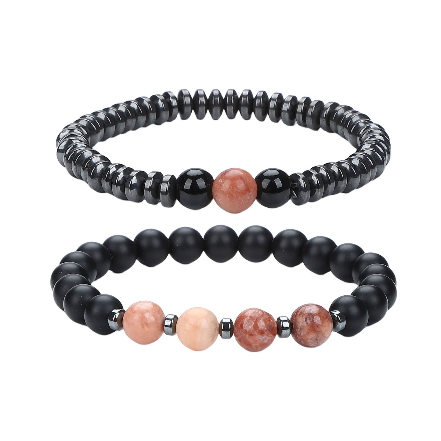 Men's Hip-Hop Cross Bracelet In Black Featuring Durable 304 Stainless Steel