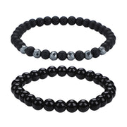 Glossy Black Matte Faceted Beads 02