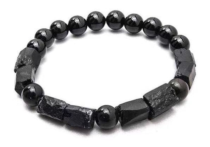 Men's Cross Bracelet In Black Tiger Eye Featuring Elegant Design