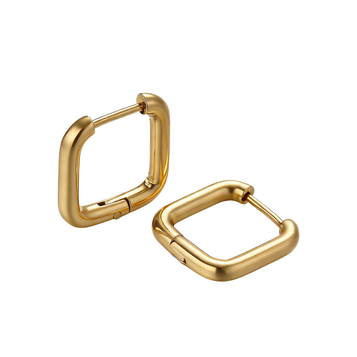 Geometric Earrings For Women Featuring Electroplated 304 Stainless Steel With 18K Real Gold Plated PVD Coating