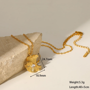 Ginkgo Leaf Heart Necklace