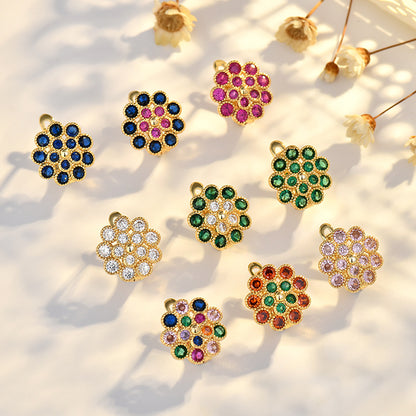 Copper Flowers Stud Earrings For Women In Silver, Elegant Ear Clutches