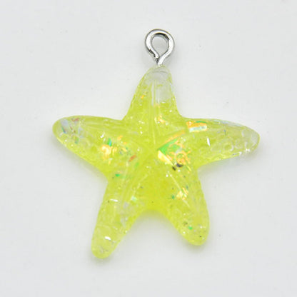 Starfish Love Charms Pendant In Beautiful Colour, Perfect Hanging Decoration