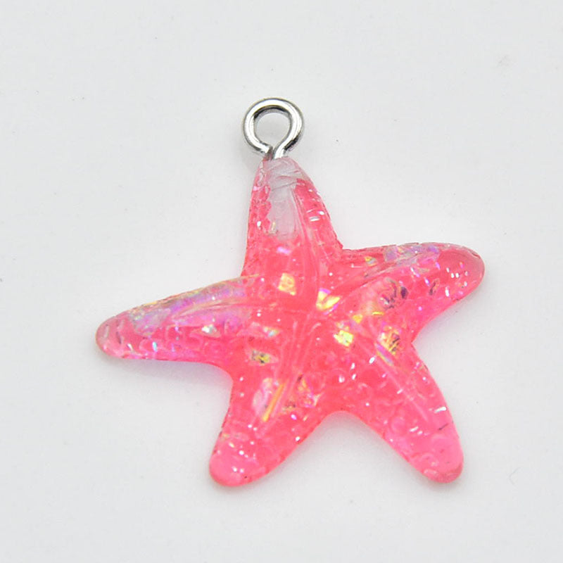 Starfish Love Charms Pendant In Beautiful Colour, Perfect Hanging Decoration