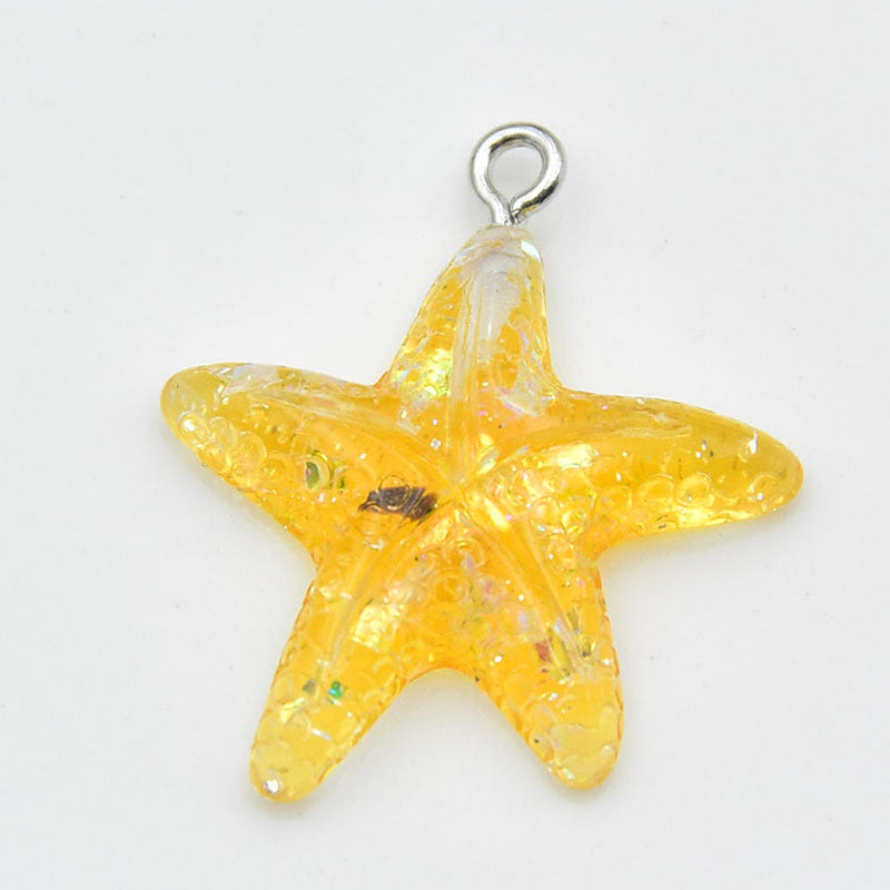 Starfish Love Charms Pendant In Beautiful Colour, Perfect Hanging Decoration
