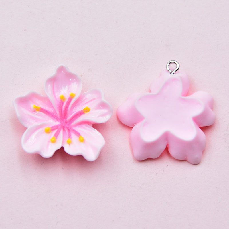 Resin Flowers Love Charms Pendant In Colour, Beautiful Hanging Decoration