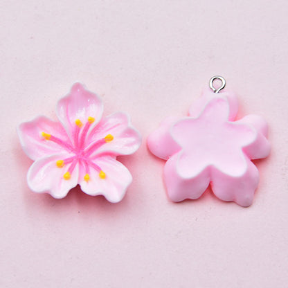 Resin Flowers Love Charms Pendant In Colour, Beautiful Hanging Decoration