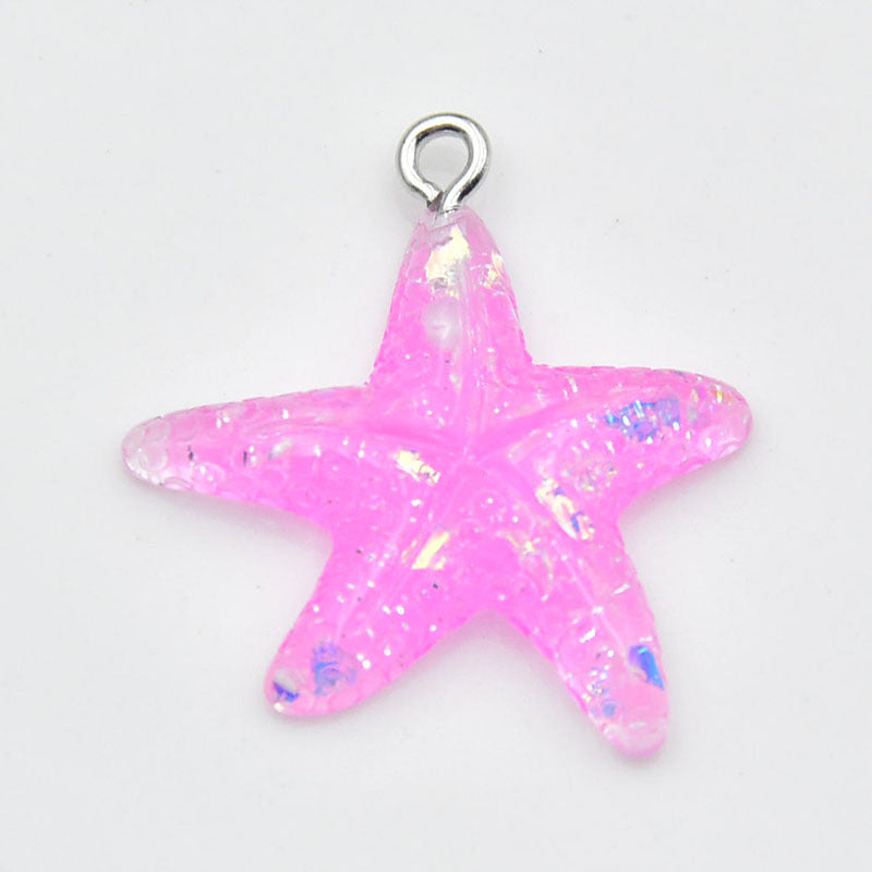 Starfish Love Charms Pendant In Beautiful Colour, Perfect Hanging Decoration