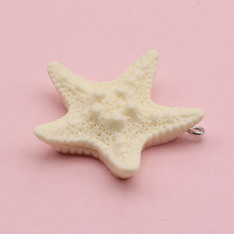 Starfish Resin Love Charms Hanging Ornament In Blue