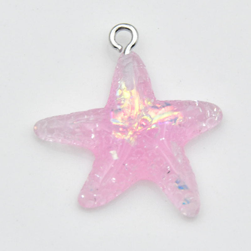 Starfish Love Charms Pendant In Beautiful Colour, Perfect Hanging Decoration