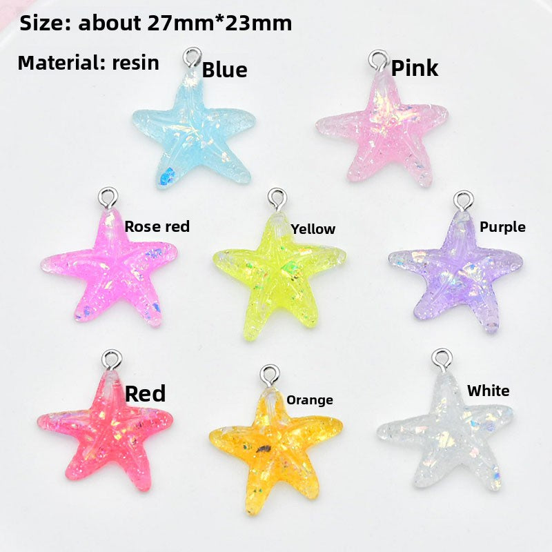 Starfish Love Charms Pendant In Beautiful Colour, Perfect Hanging Decoration