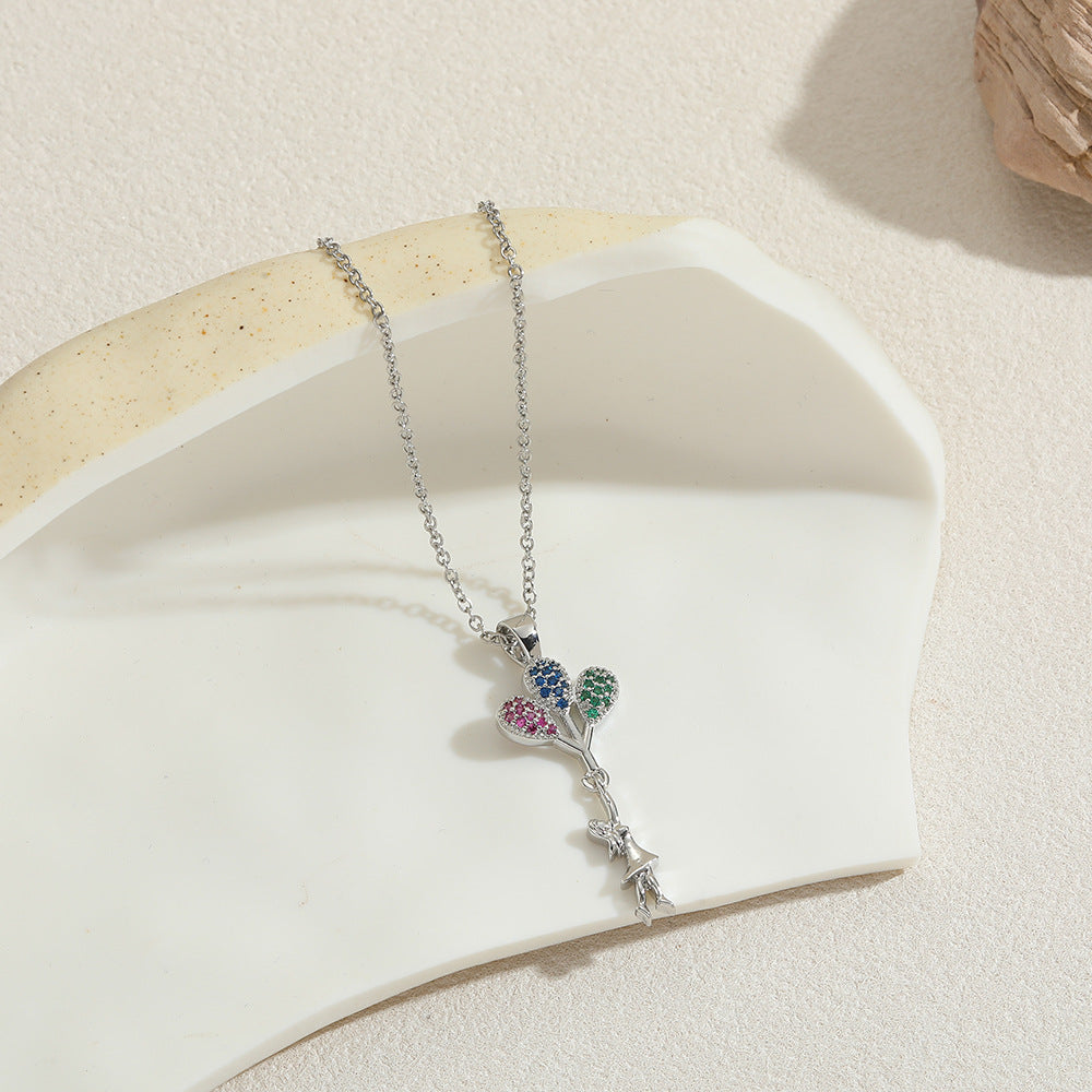 Flowers Necklace For Women In Golden Titanium Steel Featuring A Durable Cable Chain