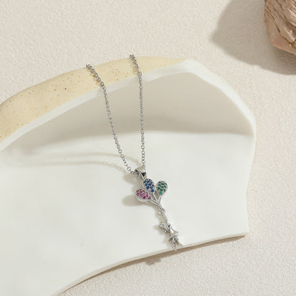 Flowers Necklace For Women In Golden Titanium Steel Featuring A Durable Cable Chain