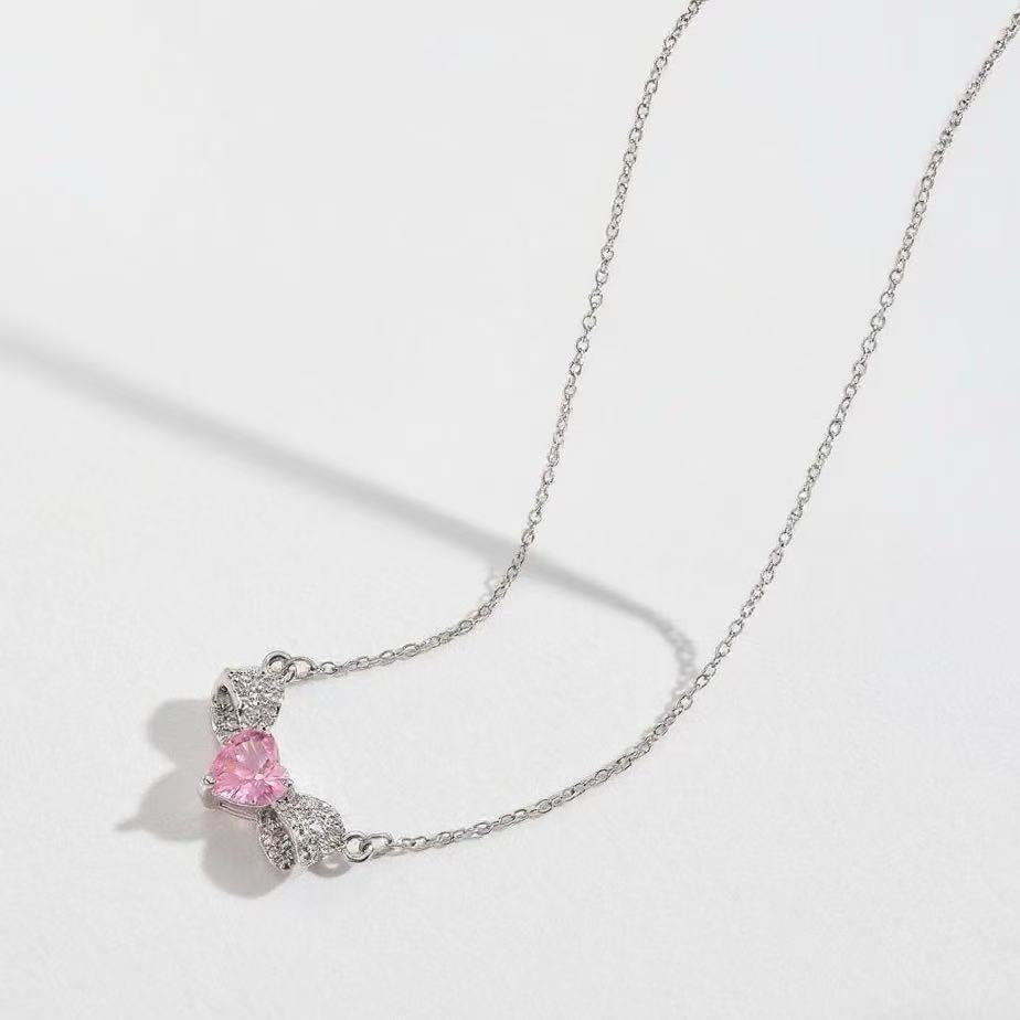 Bow Tie For Necklace Made Of Titanium Steel Featuring A Golden Color
