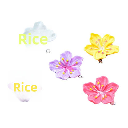 Resin Flowers Love Charms Pendant In Colour, Beautiful Hanging Decoration