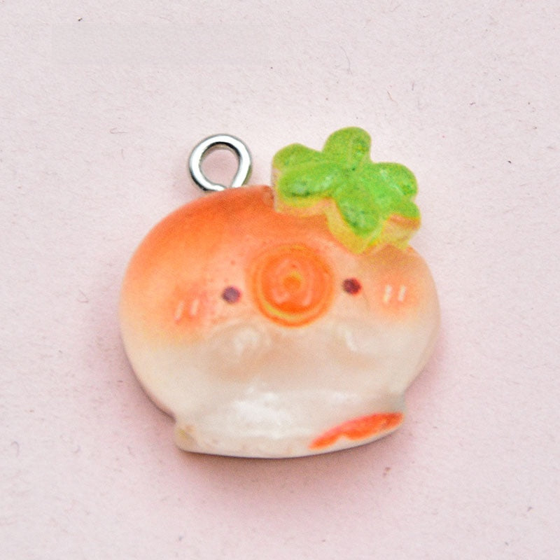 Ocean Resin Key Chain Featuring Love Charms, Stylish Pendant Accessory